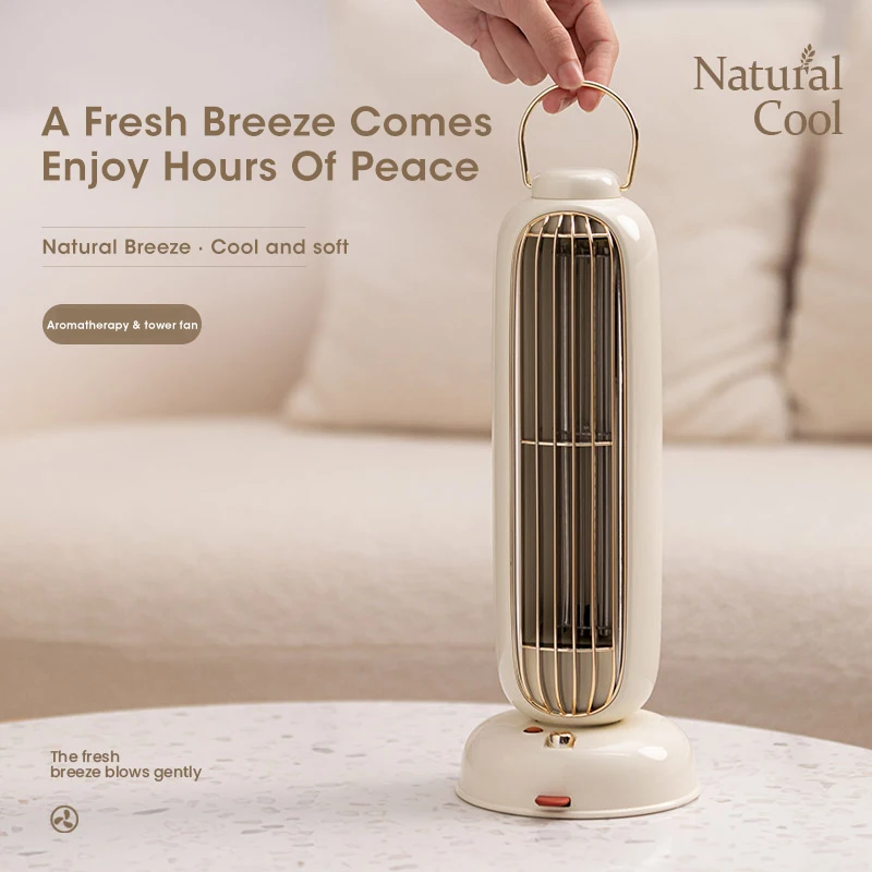 3600mAh Mini Fan Desk Fan 90 ° Rotation Cooling Desktop Fan Air Cooler Indoor Portable Fan Air Conditioner 4 Gears Wind