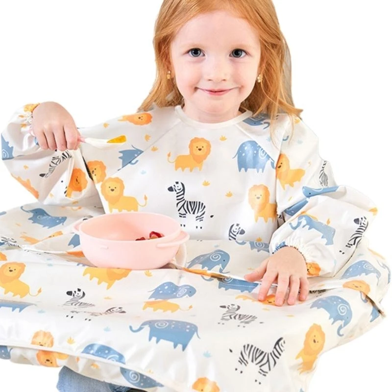 

Водопрофильное кормление Bib Фартук для детского малыша Полное покрытие Coverall Homock