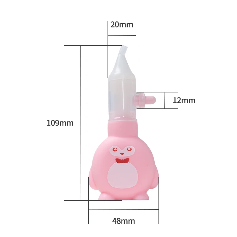 1 Pcs Newborn Silicone Baby Safety Nose Cleaner Vacuum Suction Children Little Penguin Nasal Aspirator New Baby Care tool