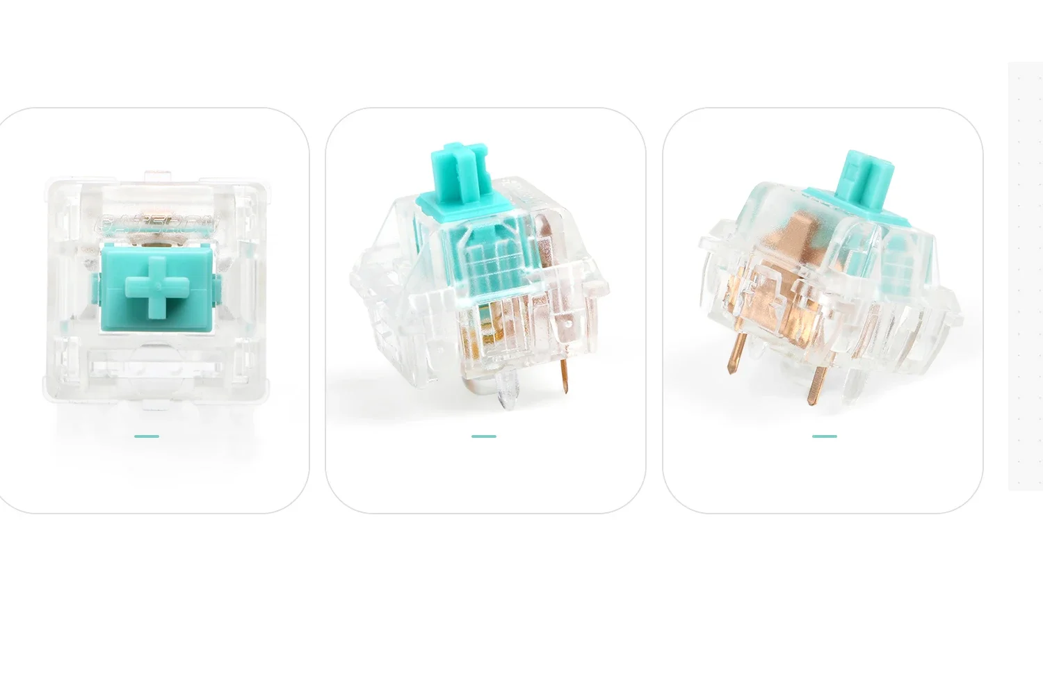 Gateron Zeal Tealios V2 Linear Switches Tiffany blue Mechanical keyboard switch GATERON 67g 5pin