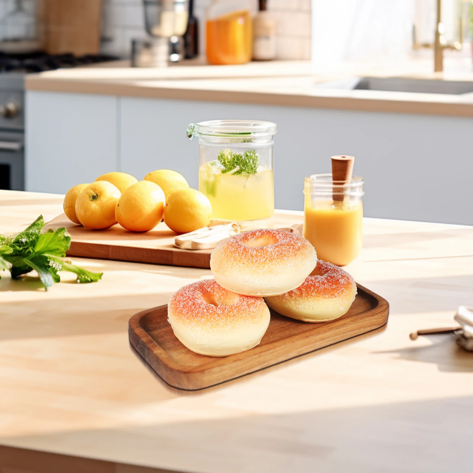 

5pc Artificial Donut Food Props Photo Decoration Realistic Display Accessory Fake Dessert Decor Simulated Bread Store