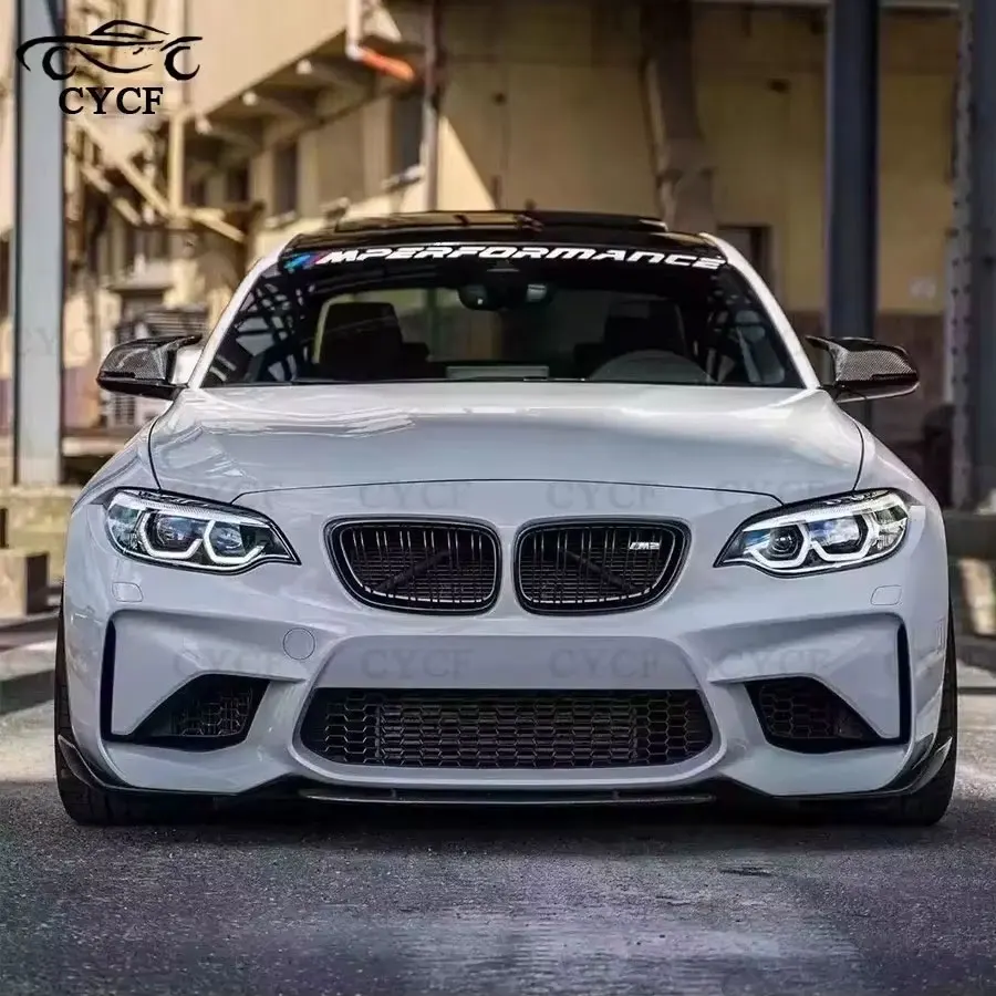 

For BMW F87 M2 2014 - 2021 Carbon Fiber Bumper Scoop Guards Front Lip Spoiler Short Chin Fenders Car Styling Body Kits