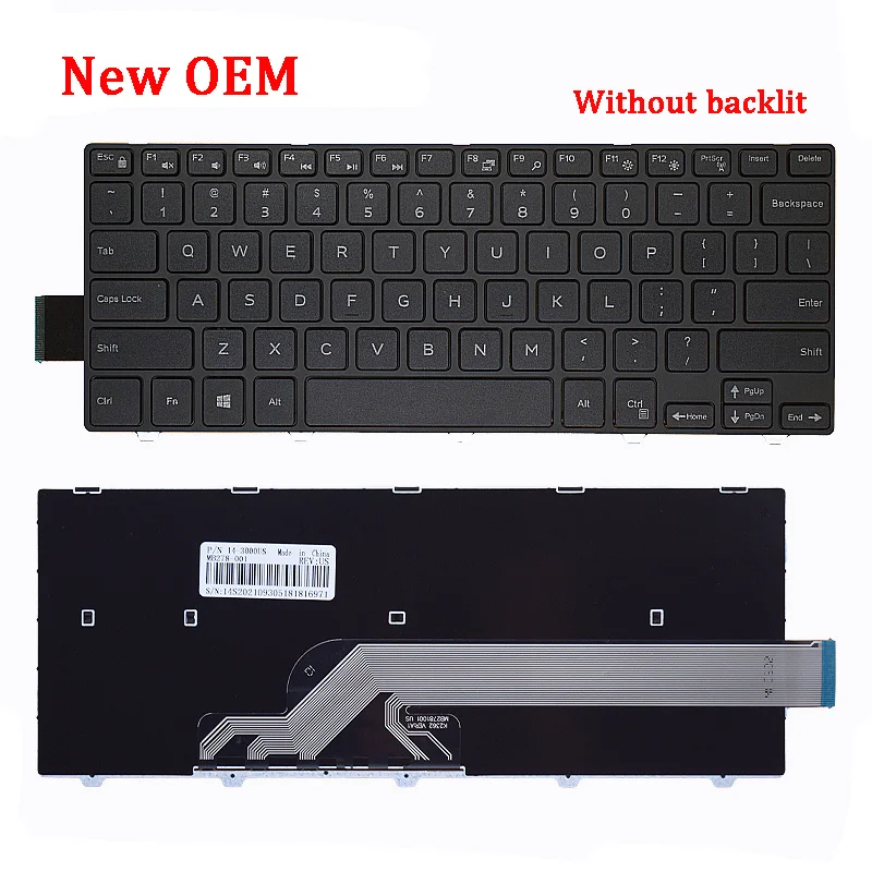 New Genuine Laptop Rreplacement Keyboard Compatible for Dell 14 3446 7447 5455 M5455 3448 3459 P49G 3000 5000 3467 5447 5443