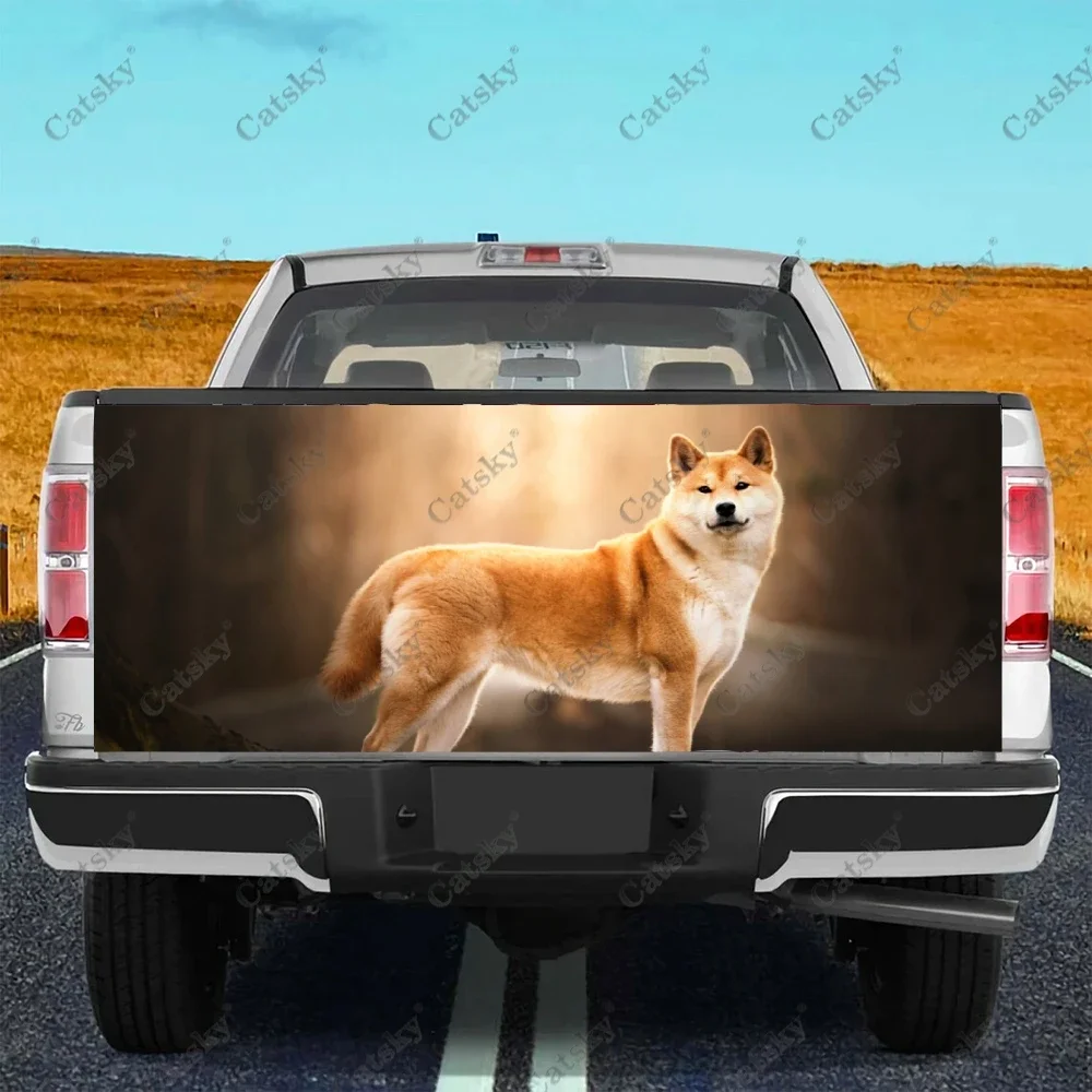 

Shiba Inu Truck Tailgate Sticker Decal Wrap Vinyl High-Definition Print Graphic Suitable for Pickup Trucks Weatherproof