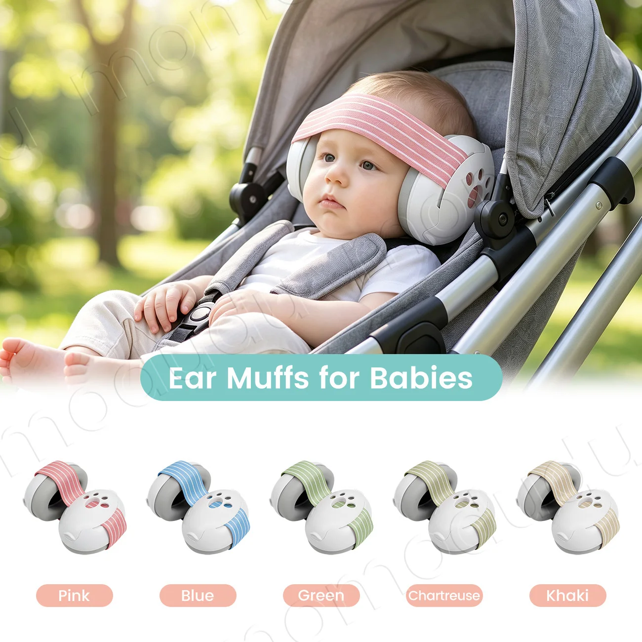 Baby Ear Protection for Babies Toddlers Elastic Noise Reduction Earmuffs Baby Headphones Against Hearing Damage Improves Sleep