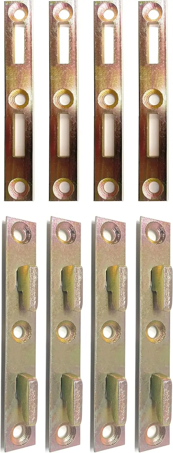 

Bed Rail Fasteners 4"" Set Of 4 Bed Rail Brackets Heavy Duty Bed Frame Rail Hardware