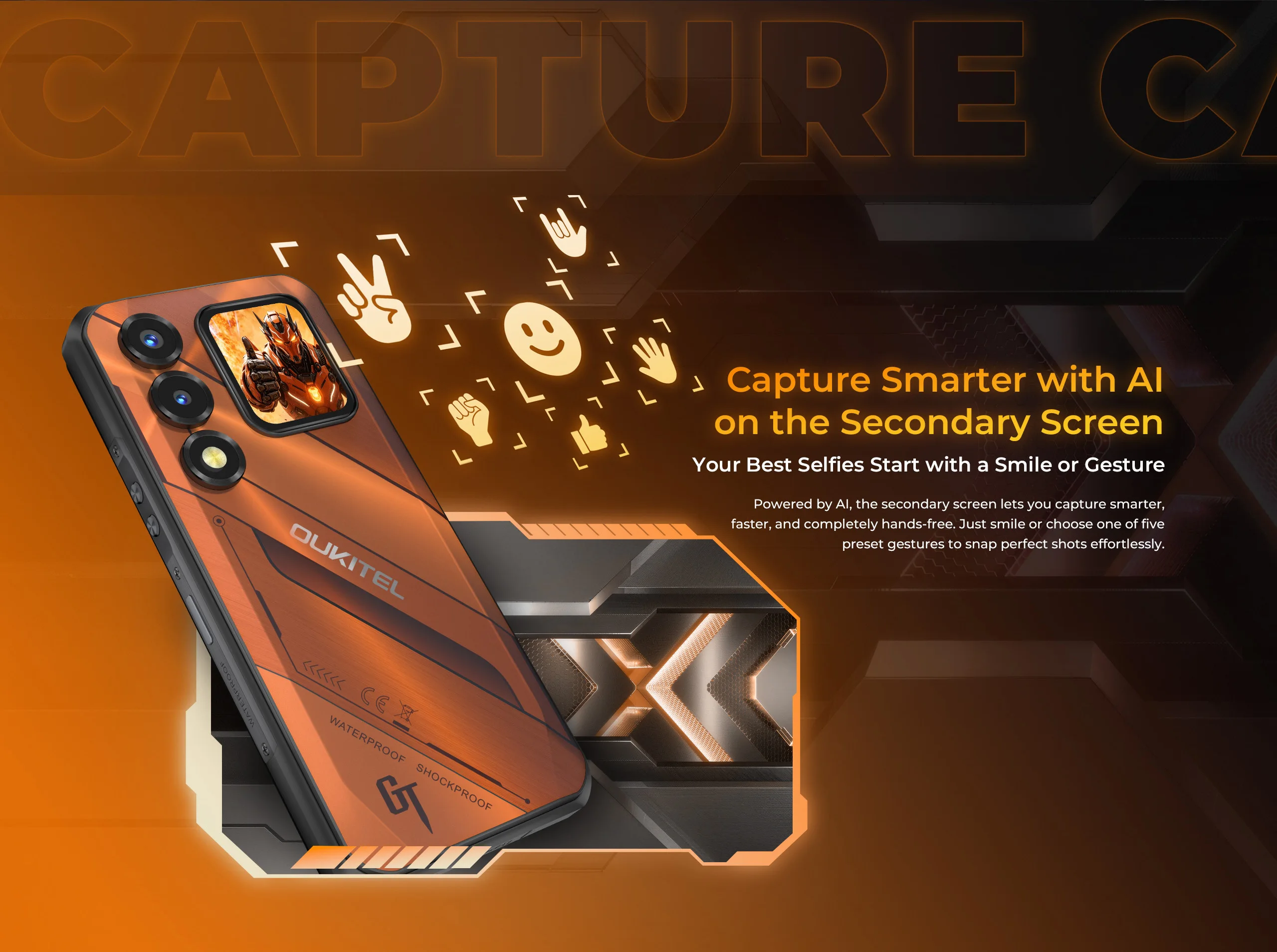 Global version OUKITEL WP66 5G Rugged Phone MTK 7025 6.6" FHD+ 1.81" Dual Screen 36GB+512GB 11000mAh 108MP Smartphone Android 16