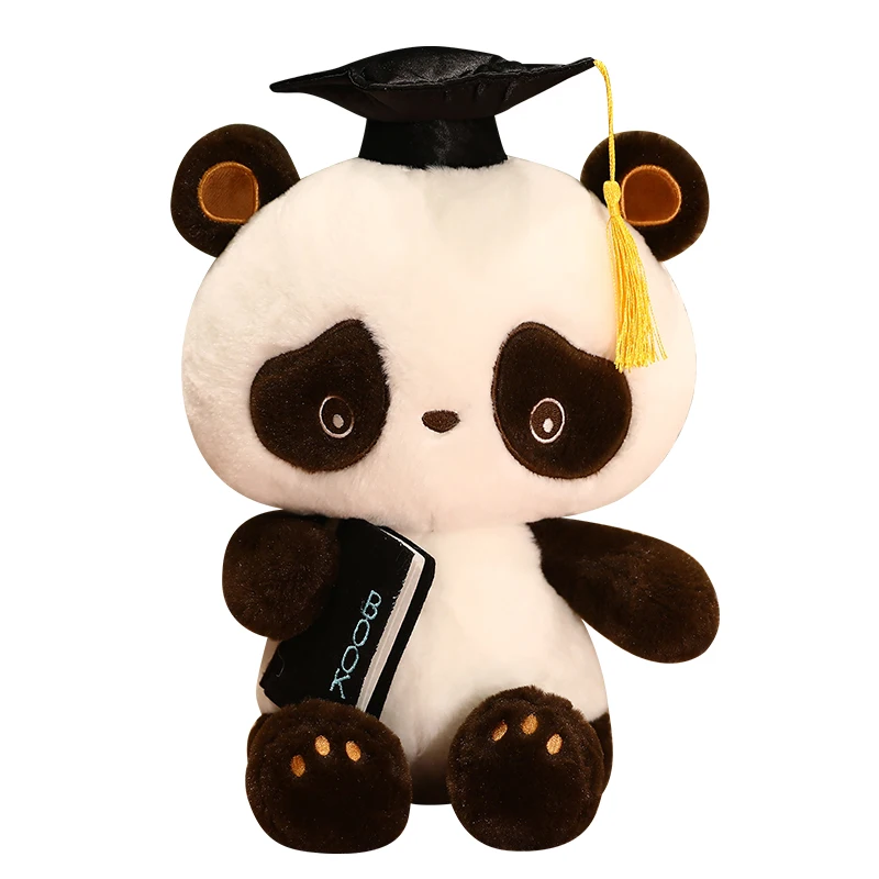 Plush Doctor Panda Graduation Plush Toy Stuffed Soft Animals Panda Soft Doll Kids Toys Gift for Graduates