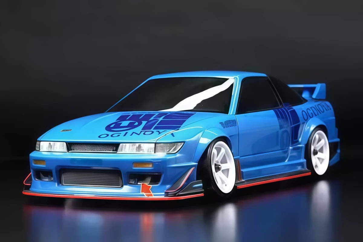 1/10 Sileighty 200mm Clear PC Body Shell With Rear Spoiler For 1/10 RC Drift Car Yokomo YD‑2 MST RMX Tamiya TT02 Upgrade Parts