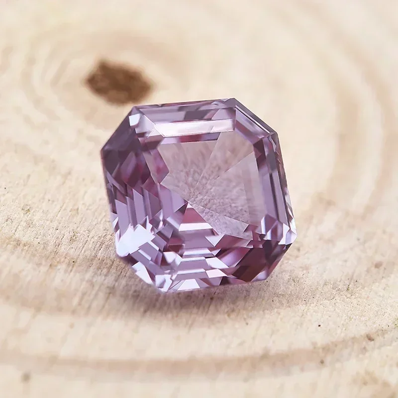 

Lab Grown Alexandrite Stone Asscher Shape Purple Color Charms Beads Selectable AGL Certificate for Diy Jewelry Making Materi