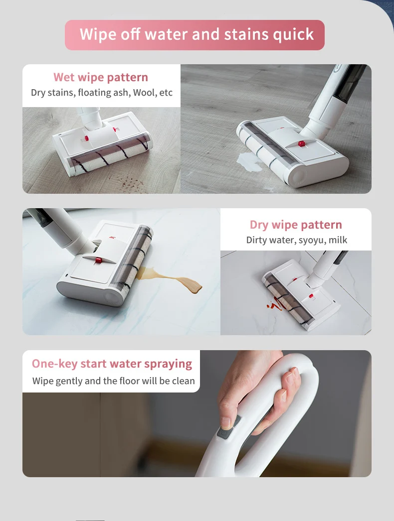 LANJI GL01 DC40W Беспроводная электрическая подметальная машина Ручная беспроводная электрическая швабра Тапочки Моющиеся для домашнего использования