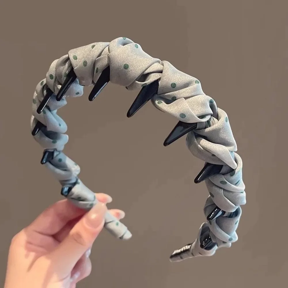 

Fashion Lace Mesh Hairband High Cranium U Shape Hair Hoop Toothed Non-slip Hair Comb for Women Girls