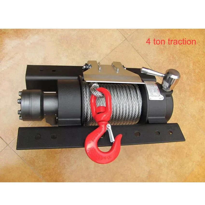 

4 Ton Traction Hydraulic Winch Hydraulic Wrecking Winch Hydraulic Winch for Traction Wire Rope Traction Machine 15-60L/min 14Mpa