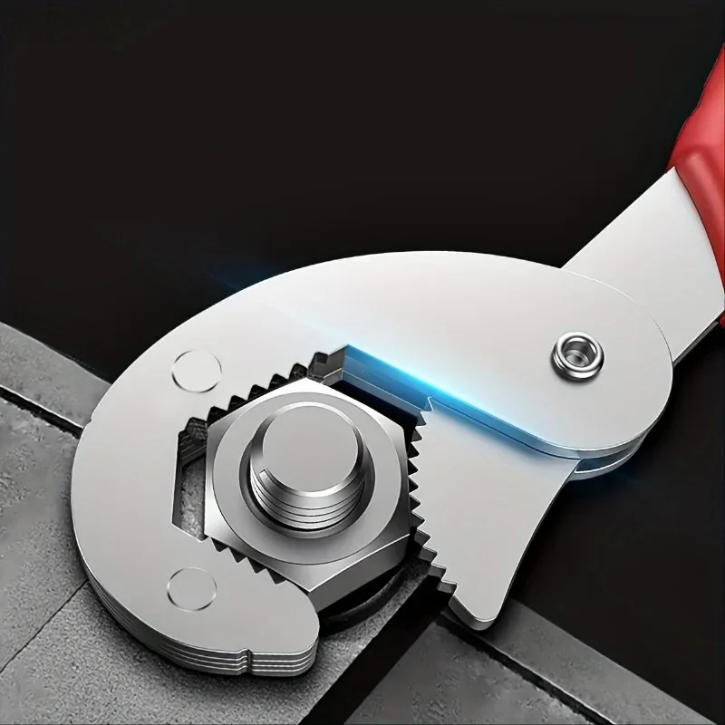 1pcs Universal Quick Pipe Wrench, Multifunctional Adjustable Plumber Wrench, Hook Type Activity Wrench Tool for Plumbing