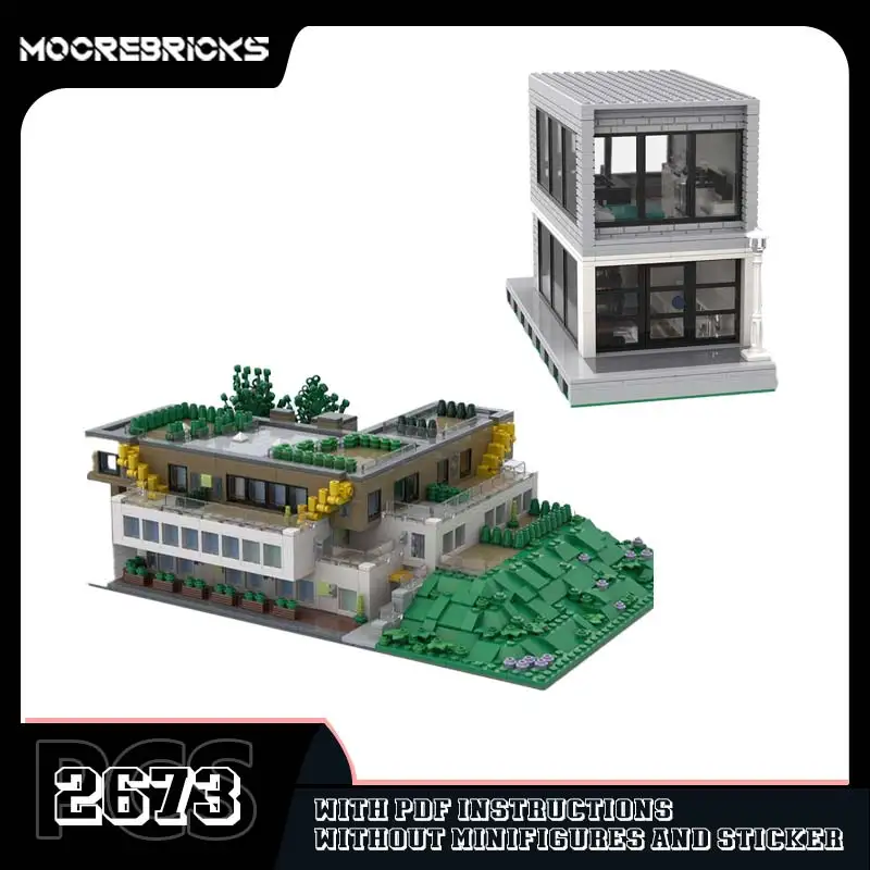 

MOC Werner Lom Apartment Building Block Set Restaurant & Apartment Display Model Toy Gift for Boys & Girls