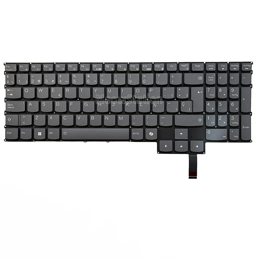 Hiszpańska podświetlana klawiatura do Lenovo Legion LOQ 15IRX9 15IAX9I 15ARP9 15AHP9 15IAX9 15APH8 15IRH8 16APH8 16IRH8,Slim 5 16AHP9 16ARP9 16IRX9 16APH8 16IRH8 — zdjęcie produktu 4