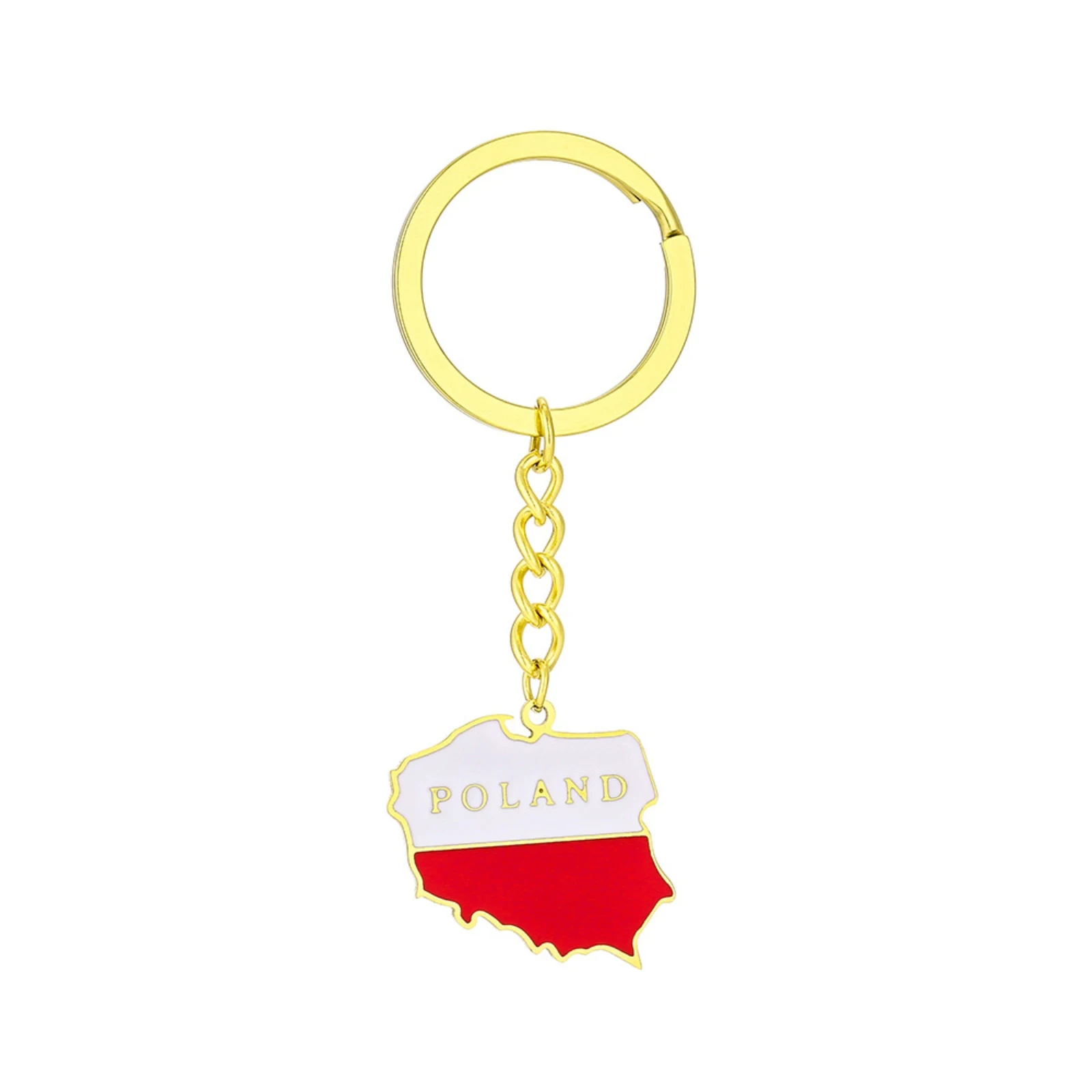 Polen-Kartenflaggen-Schlüsselanhänger Metall-Schlüsselring Polnisches Land-Souvenir Schlüsselanhänger Reisegeschenk für Männer und Frauen – Detail 2