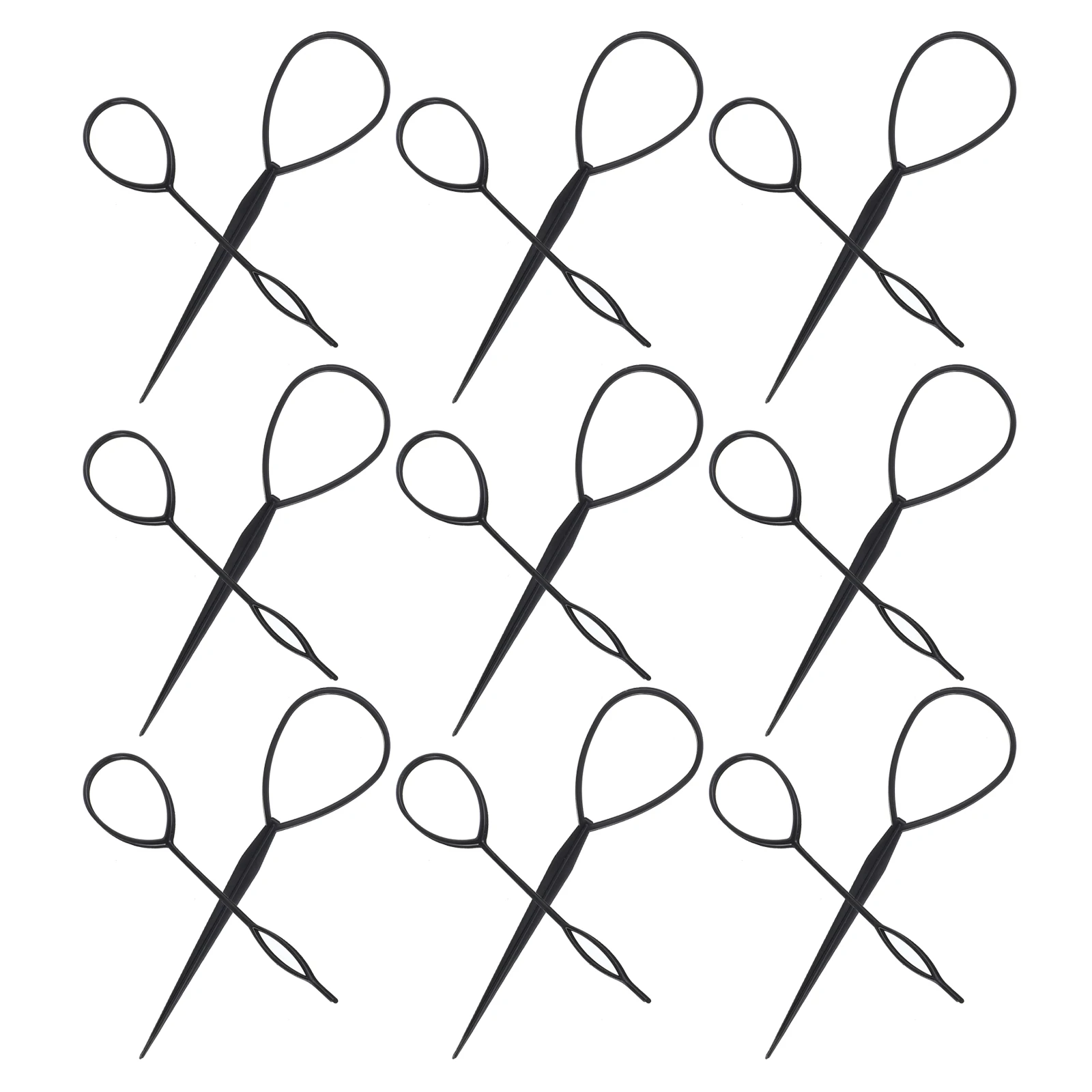 

20 Set Hair Pin Braider Braiding Tool Extension Needle Thread Telescopic Weave Kids Black Design Family School Use Styling Kit