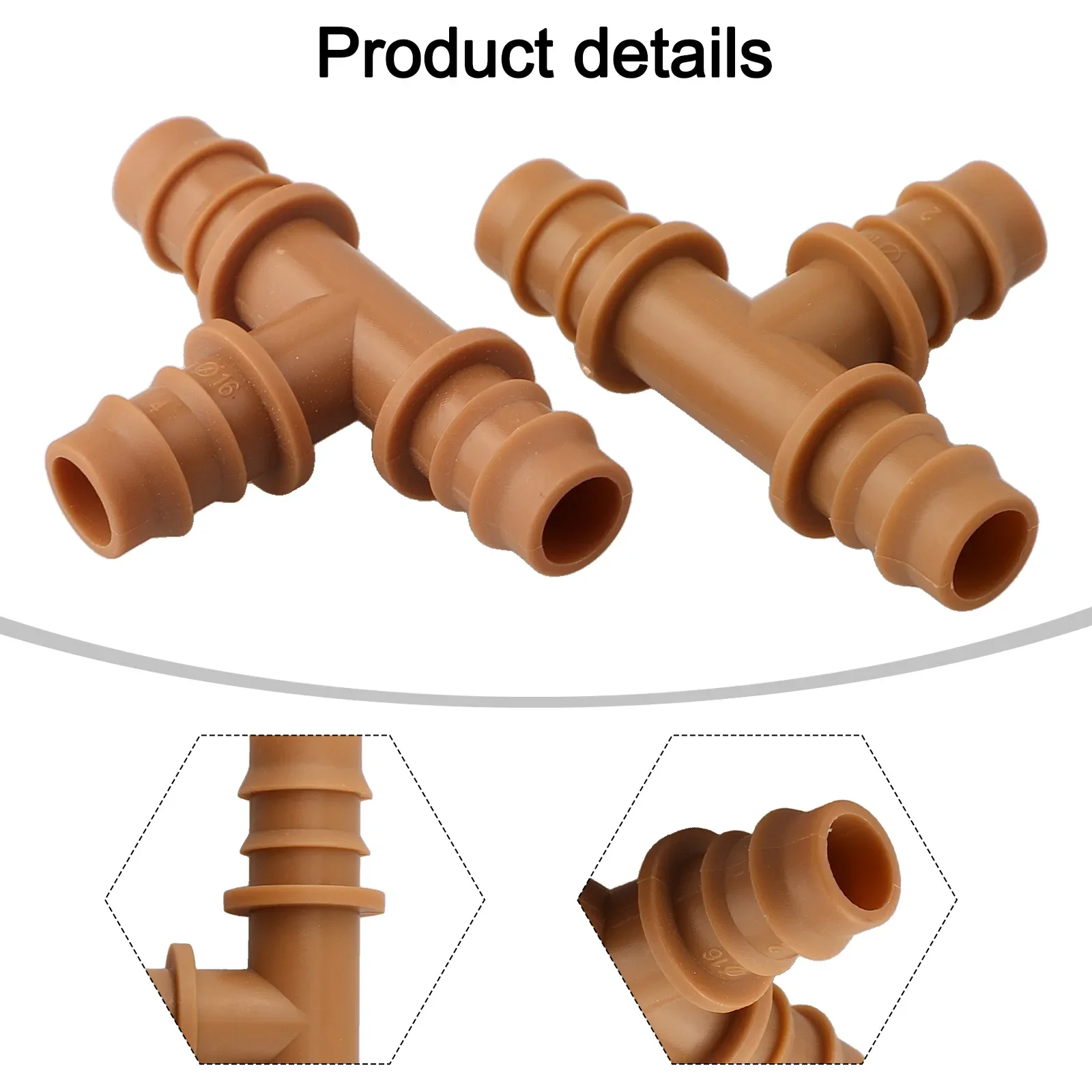 

Easy Installation 16mm Barbed Tee Fittings for Efficient Drip Irrigation Pack of 24 Connectors for Garden Lawn Irrigation
