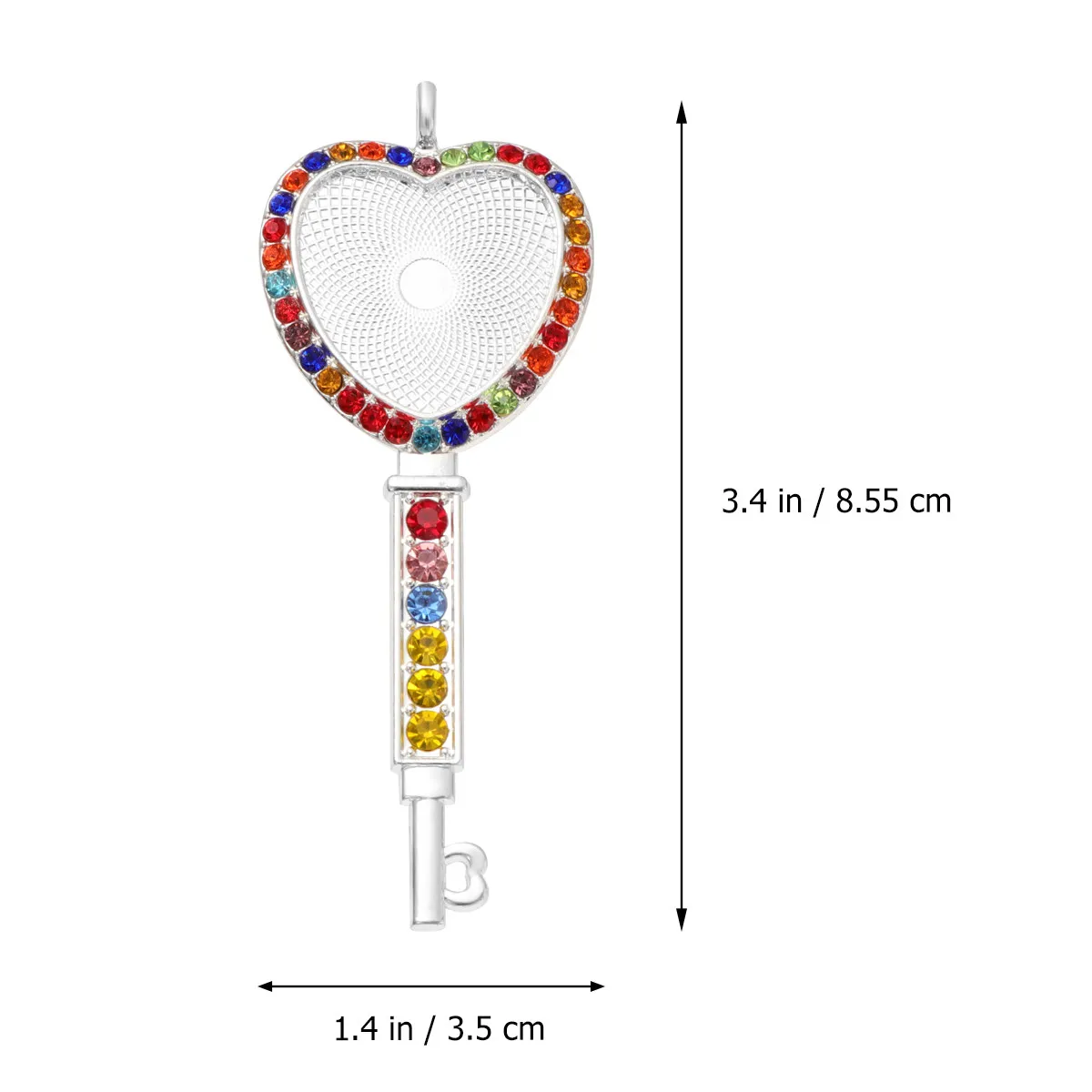 10Pcs Alloy Peach Heart Key Pendant Set Stylish Unique Shape for Necklace Bracelet DIY Jewelry Making Accessories Fashion