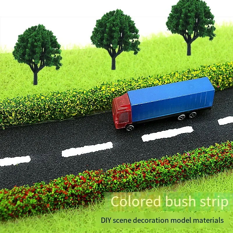 

30pcs Shrub Strips Green Sand Table Miniature Model Simulation DIY Grass Fence Materials Railway Train Layout Garden Tools