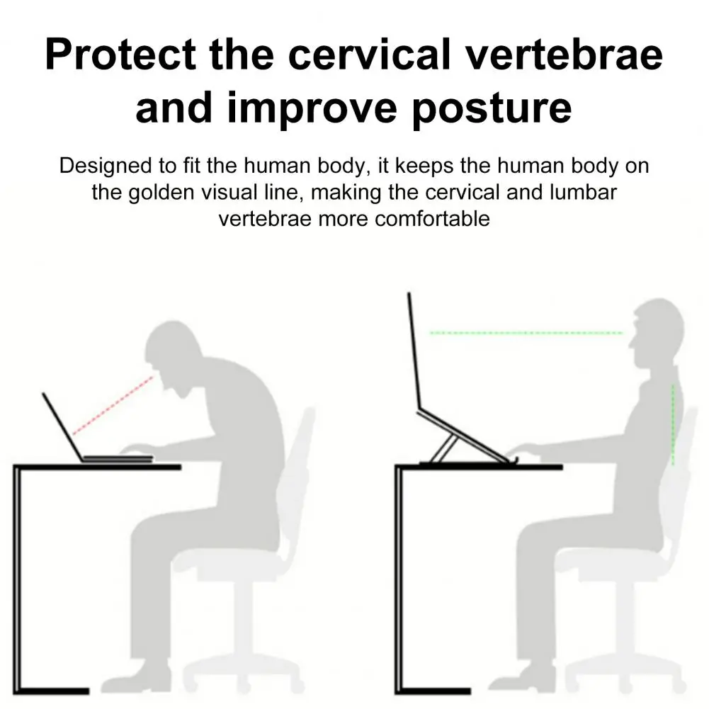 Suporte antiderrapante para laptop, suporte ajustável para laptop com altura ajustável, suporte de carga forte para conforto