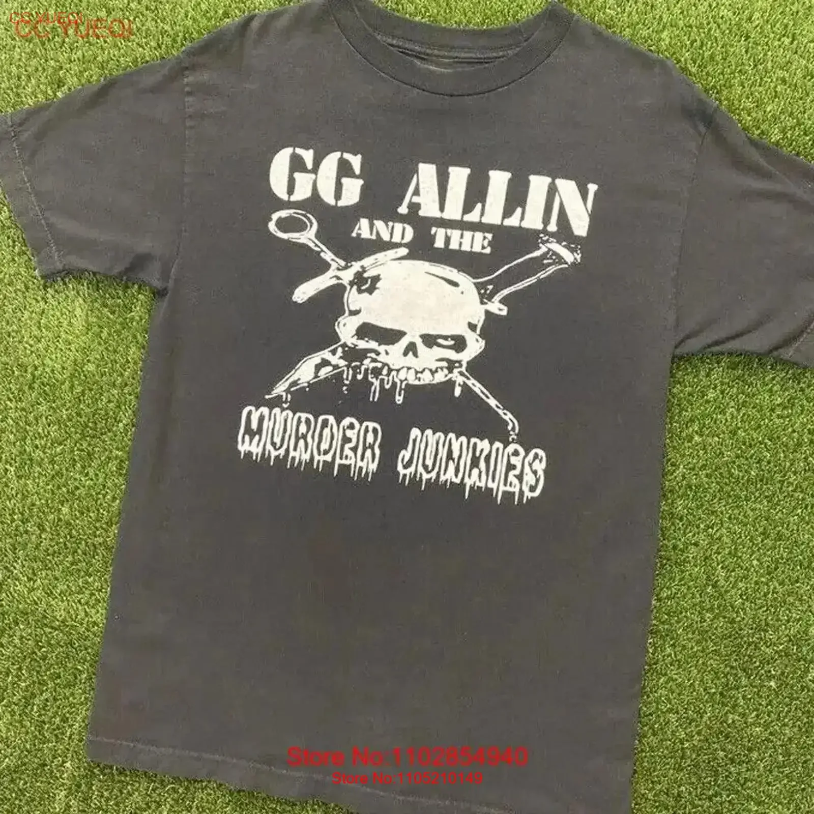 Vintage GG allin band hardcore punk T Shirt For Fans AN708 vintage Washed homme Stylish Versatile Unisex Casual Stretched