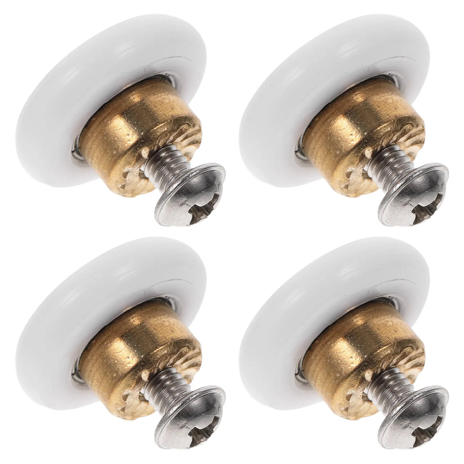 4Pcs Curved Shower Door Rollers Nylon Bearing Pulley Sliding Glass Door Replacement Parts Bathroom Hardware Smooth Quiet