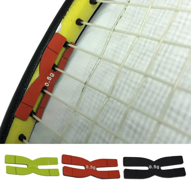 Raqueta de bádminton, pieza ponderada, 0,5g, tira de equilibrio de cabeza de raqueta de silicona en forma de H, raqueta de tenis de mesa, tiras de peso y equilibrio