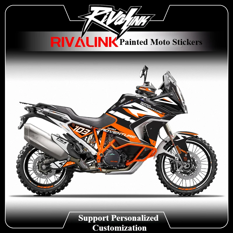 For KTM 1290 ADV Adventure 2021-2024 Motorcycle Full Graphics Decals Kit 3M Customize Anti-scratch Moto Body Stickers