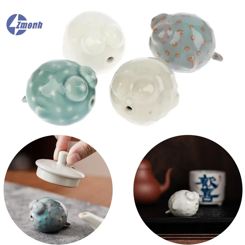 New！Bubbling Tea Pet Fish Cartoon Ceramic Tea Cup Little Fish Spit Bubbles Water Mug Funny Gift Home Decoration Tea Accessories