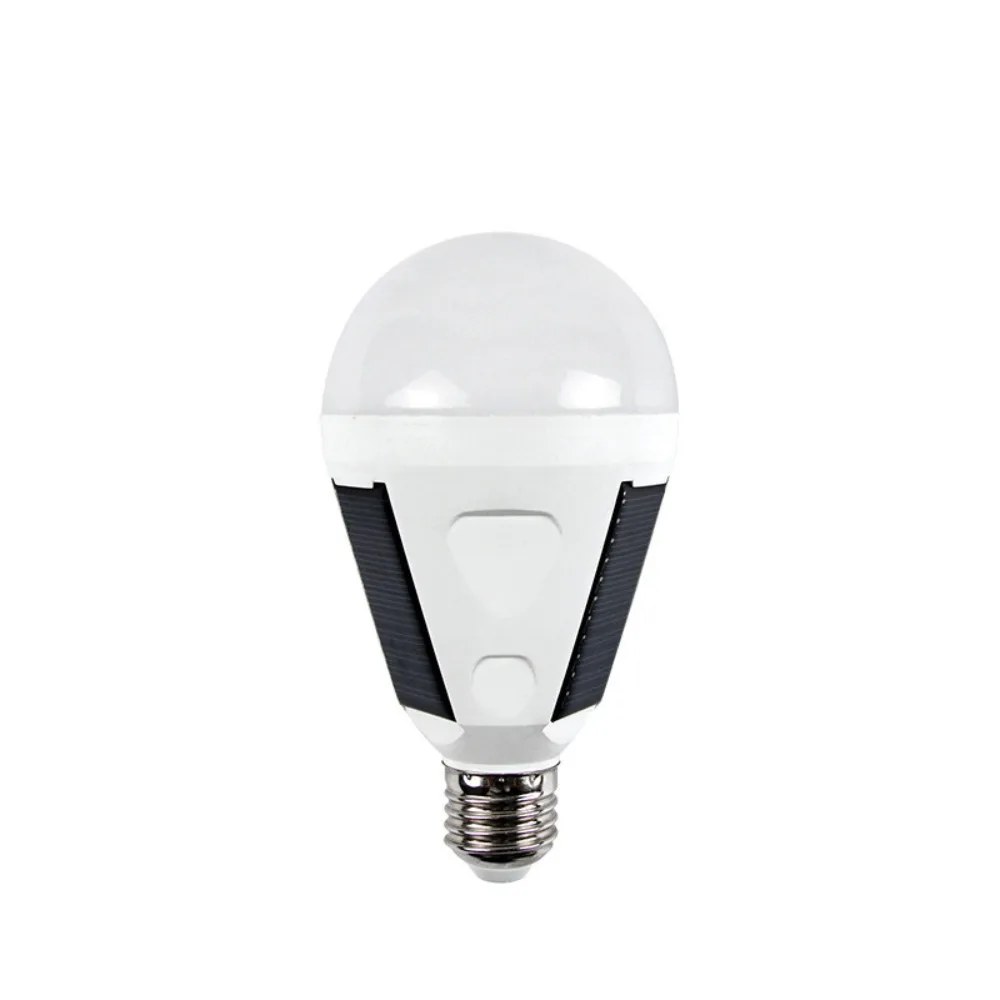 Flicker-Free Rechargeable LED Bulb 12W 7W Emergency Light Bulb Portable Solar Charging Solar LED Camping Light