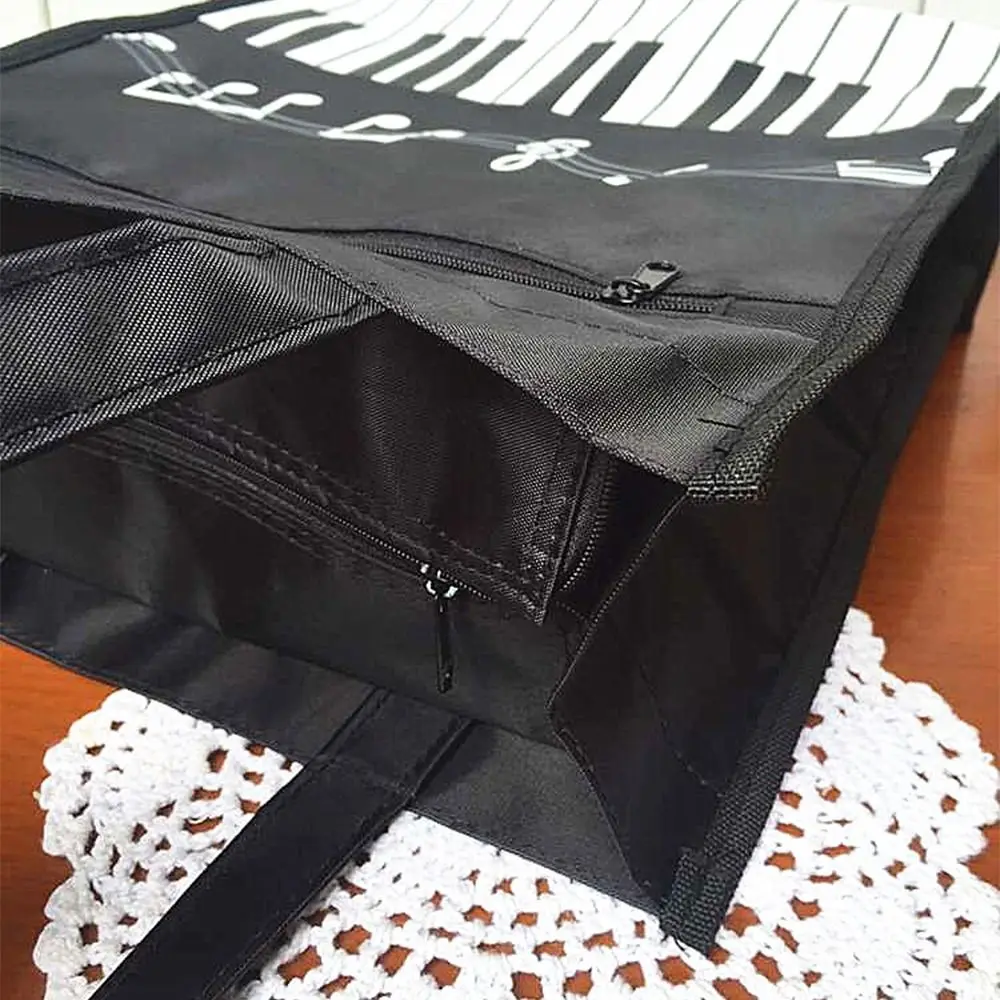 

Легко складывающаяся прочная сумка-тоут с клавишами пианино, красочная, моющаяся, на одно плечо, прочная сумка для покупок, для любителей музыки