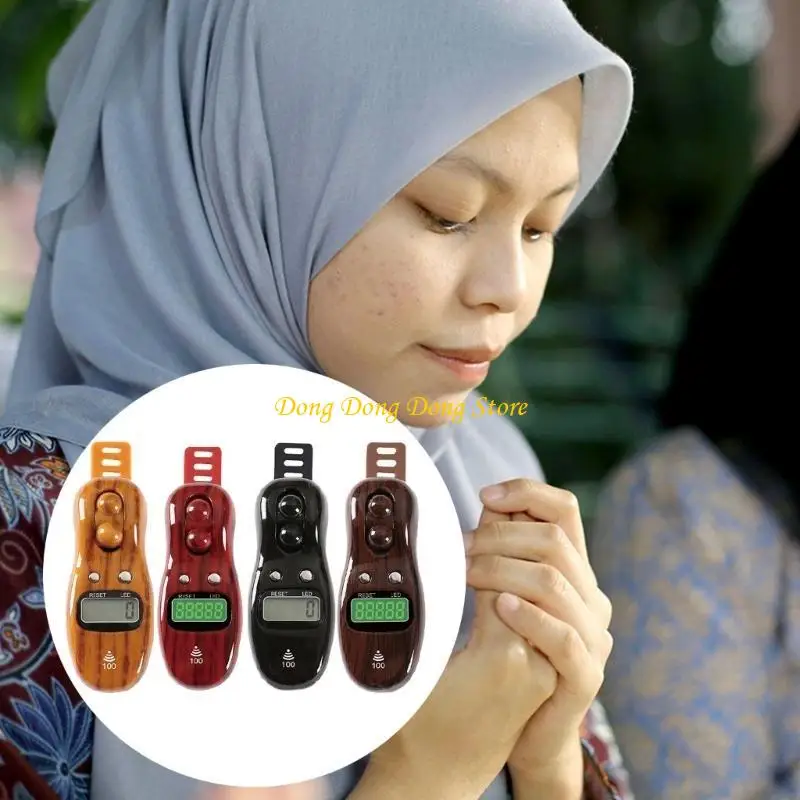 Electronic Tally Counter with LED Display Screen & Beep Sound Church Prayer Digital Tasbih Beaded Finger Tool 3003s