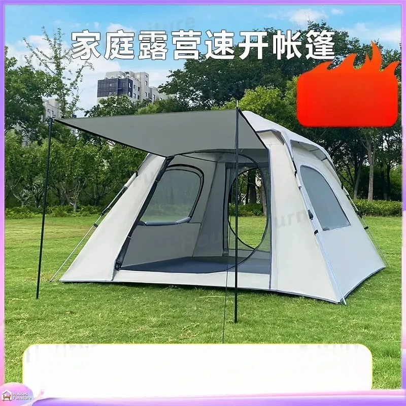 For 5-6 Person Automatic Camping Tent Outdoor Portable Folding Thickened Rainproof Self Driving Car Roof Top Travel Shelter