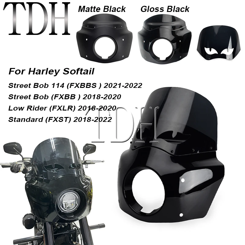 

Обтекатель для передней фары мотоцикла, 12 дюймов, для Harley Softail FXBB FXBBS FXLR FXST 2018-22 АБС фара Cowl