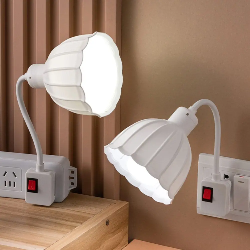 

New Lotus Flowers Wall Plug Lamp EU US UK Conversion With Switch E27 Lamp Holder Exquisite Led Light Base Home Decor