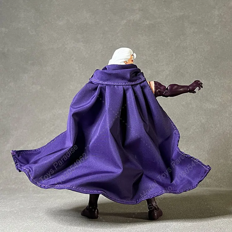 1/12 Men Soldier Magneto Purple Casual Cloak Anime Retro Super Villain Ruler Solid Color Cape Fit 6inch Action Figure Body