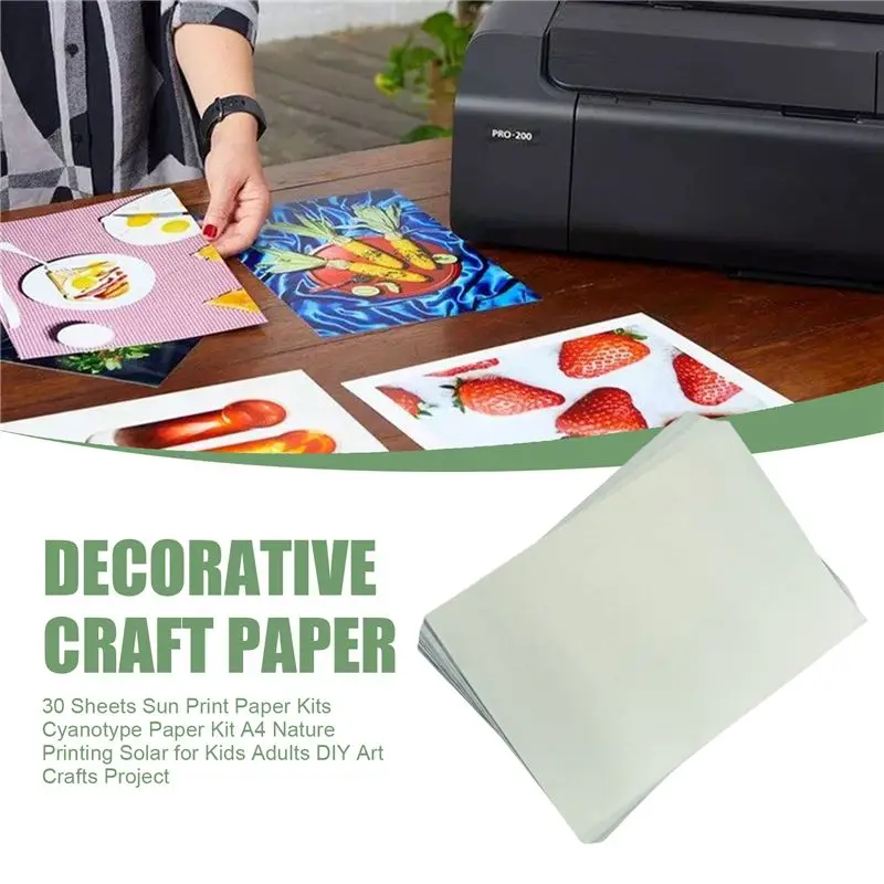 KYCOR-Cyanotype Paper Kit A4 Nature Printing Solar For Kids Adults DIY Art Crafts Project