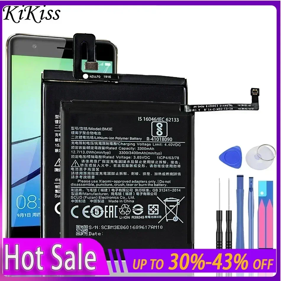 

BM39 BM3D BM3E BM3F BM3J BM3L BM3M BM4H BN31 BP40 BP41 Аккумулятор для Xiaomi Mi 6 7 8 9 9T 10 10T 5G SE Pro/Redmi Note 2 3 4X 5A