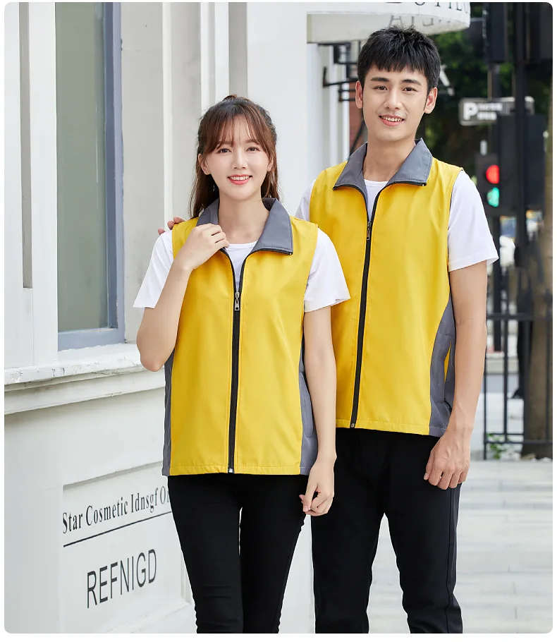 7 colors Composite fabric multi-color advertising shirt jacket high-end color-matching community event  custom printing logo