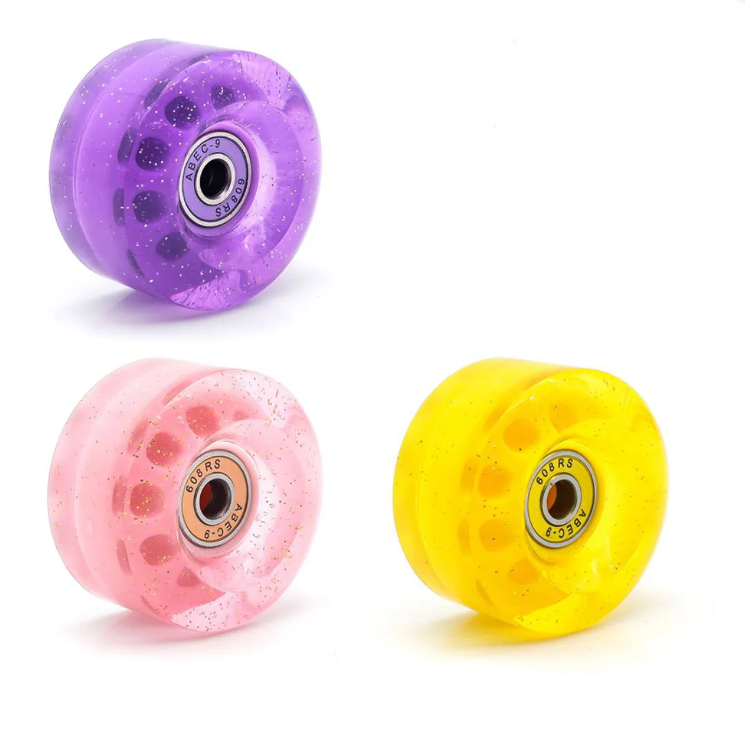 8 Pack 58*32mm No Light Indoor QUAD Roller Skates Wheels 82A double Line Skates Wheels with Bearings for Double Row Skating