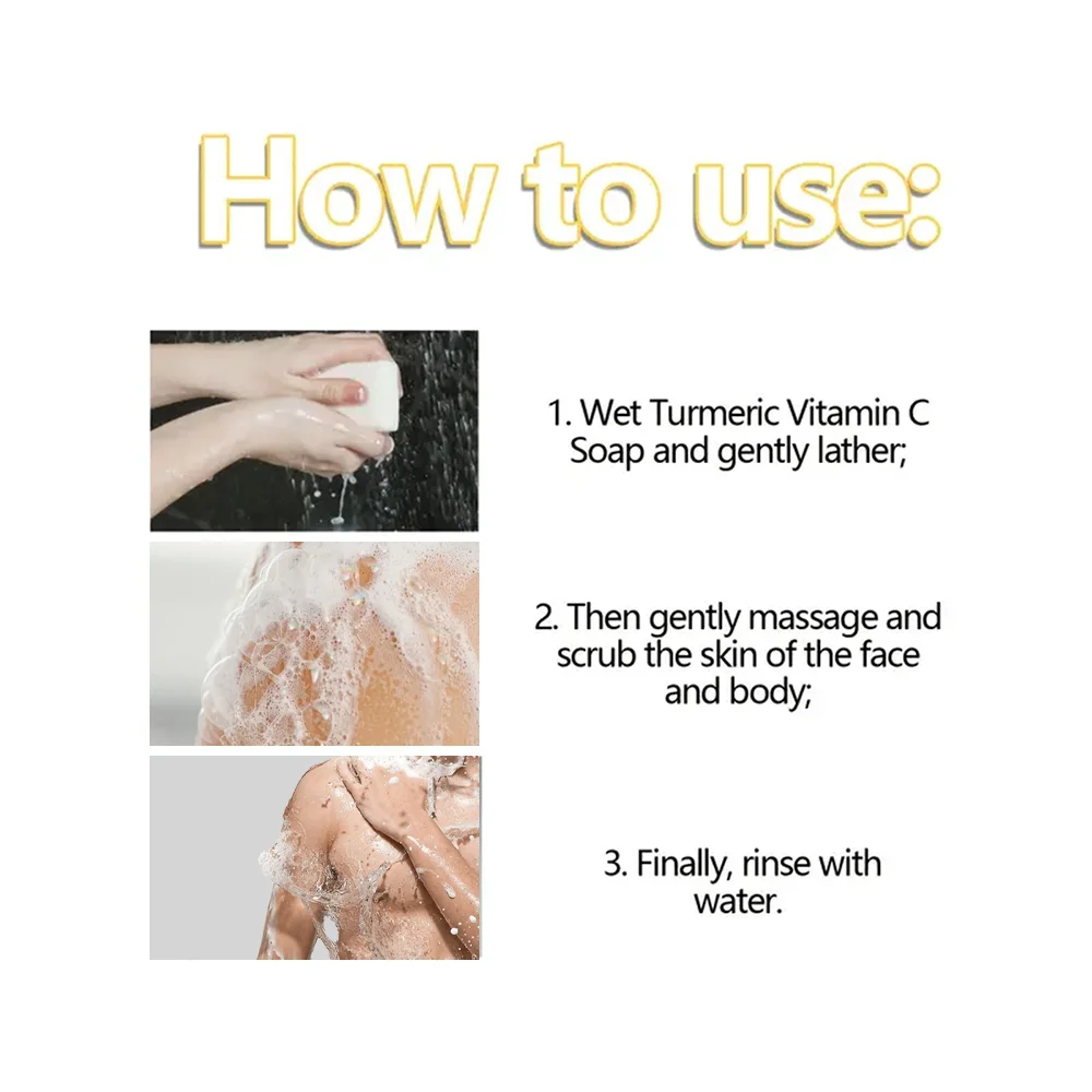 صابون الزنجبيل للتنظيف ومكافحة حب الشباب وتبييضها وتفتيح الوجه وإزالة حب الشباب وتلاشي البقع الداكنة وصابون الكركم