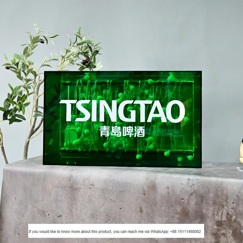 Bar Outdoor Dynamic Bubble Light Emitting Acrylic Lightbox Advertising Customization