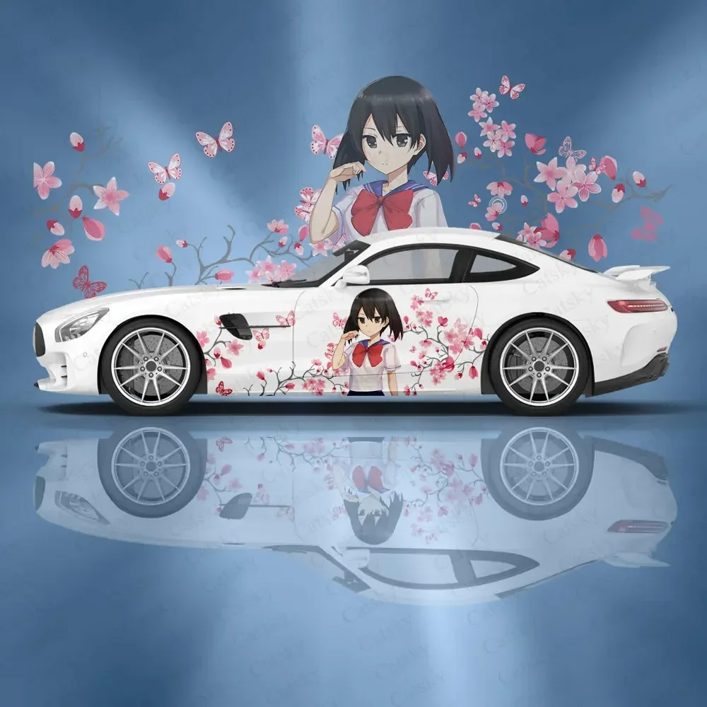 Custom Kurome Akame ga Kill! Car Accessories Anime Itasha Body Stickers Auto Side Film Decal Body Sticker SUV Decoration Pattern