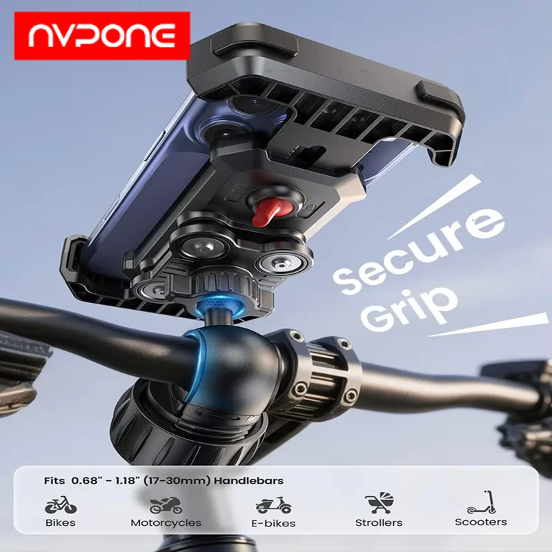 

outdoor 2026 Dual Anti-Shake Motorcycle Mount for Phone Holder for iPhone/Samsung for Anti-Shake Vibration Handlebar for Bike