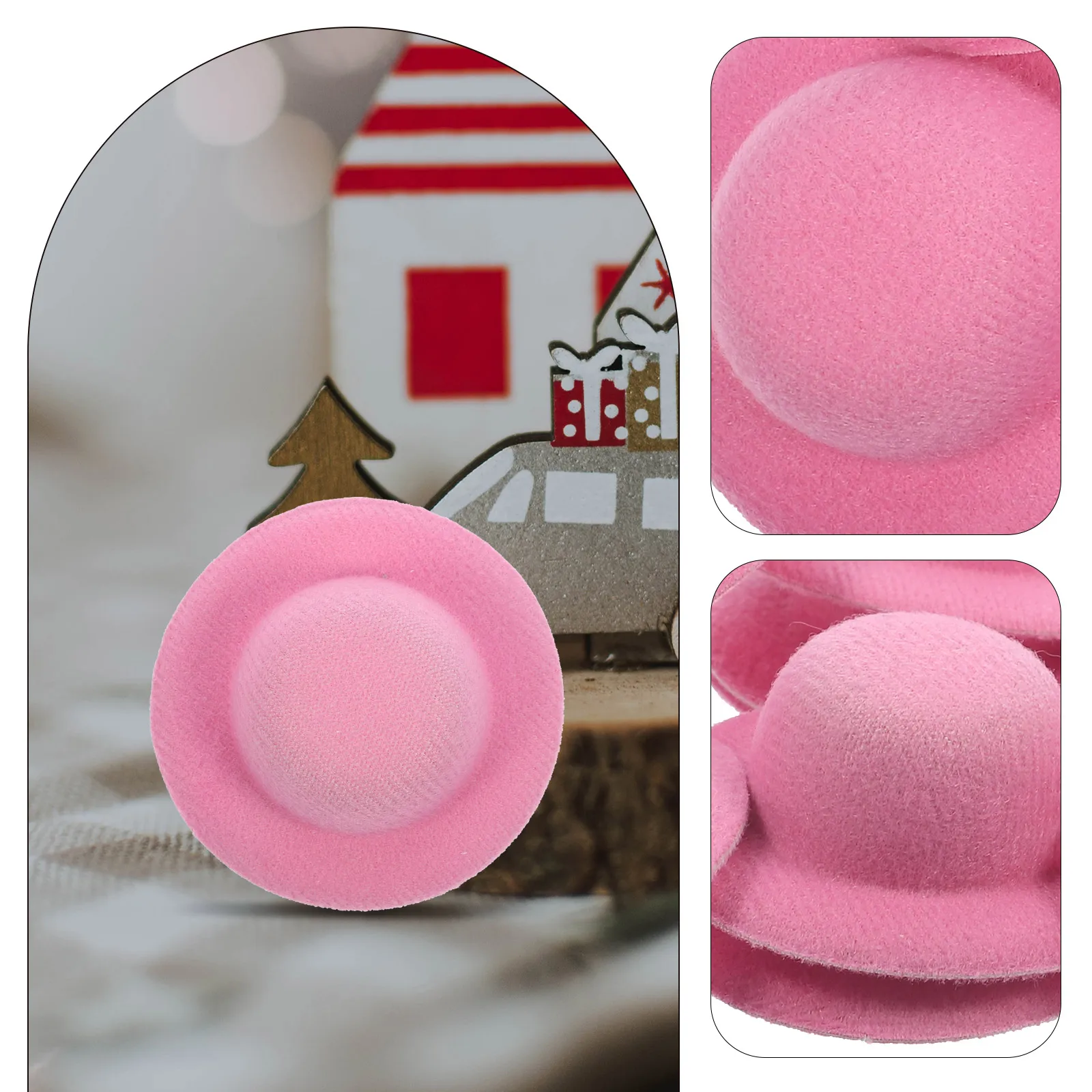 10Pcs Small Hats Decor Lint Eva Material Delicate and Practical for Longtime Use Mini Hats for Crafts Small Hat
