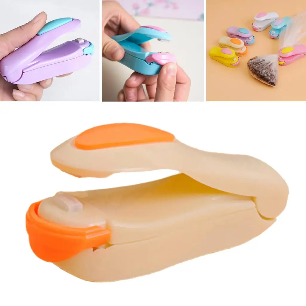 Portable Mini Heat Sealer Hand Press Sealing Machine Food Tray Sealer for Plastic Bags Packaging and Storage