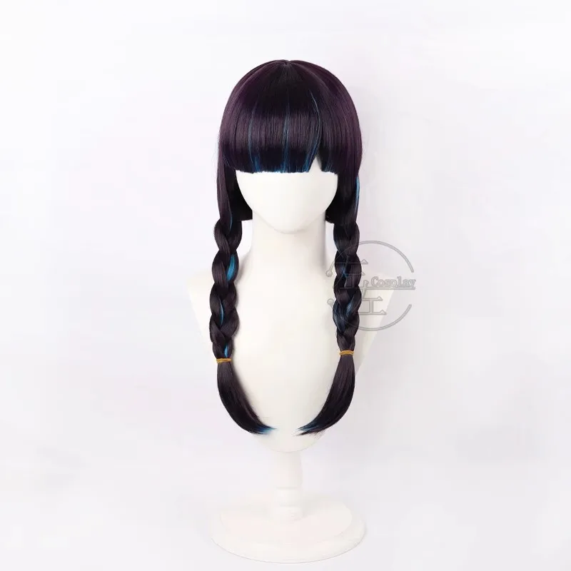 Rivals Psylocke Cosplay Wigs Blood Kariudo EPIC Cosplay Heat Resistant Synthetic Hair Wig Psylocke 60cm Long + Free Wig Cap