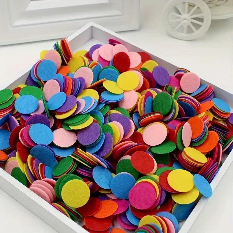 250 Bunte Filzkreise-Sets - in Verschiedenen Farben, Geeignet für DIY-Projekte, Näharbeiten und Kreative Dekorationen – Detail 3